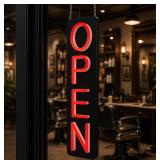SEALED $130 (28'x7') Neon Large Vertical Open Sign