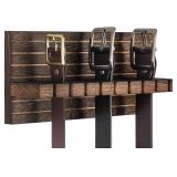 NEW $63 Wooden Space Saving Hanging Belt Organizer