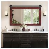 New $190 41'x30' Farmhouse Mirror - Espresso