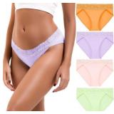 NEW (S) 4PK Women's High Cut Bikini Underwear