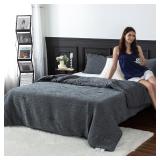 New $70 COTTEBED Reversible Twin Comforter Set,...
