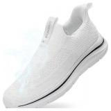 NEW $59 10.5 Men's Black Slip On Athletic Sneakers