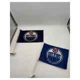 Edmonton Oilers NHL Car Window Flags Set of 2