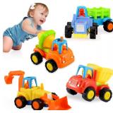 New 4 PCS Truck Toys for Toddlers, Push and Go...