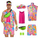 SEALED $46 6PK Men's 80's Workout Costume