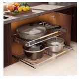 $156 2 Pack Pull Out Cabinet Organizer Adjustable