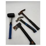 4-Pc Hammer & Hatchet Tool Lot Mixed Brands