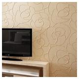 New $49 Q QIHANG Embossed 3D Rose Wallpaper...