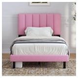 NEW $145 (Twin) Bed Frame w/ Upholstered Headboard