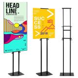 $64 QWORK Poster Stand, 2 Pack Double-Sided