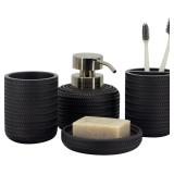 NEW $35 4PC Bathroom Accessory Set