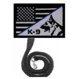 NEW $35 2PK-4FT Heavy Duty Dog Leash & K-9 Patch
