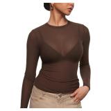 NEW $49 (XXL) Women's Sexy Long Sleeve Top