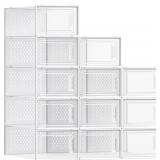 $48 12PK Shoe Boxes Organizers Stackable