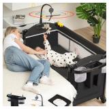 New $190 Bedside Bassinet 5-in-1 with Diaper...