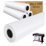 $129 Plotter Paper 36' x 150', 2' Core 4.2 mil