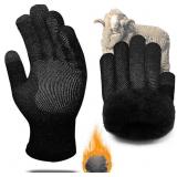 NEW (L) Winter Gloves Men, Thermal Merino Wool