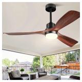 New $172 52' 3-Blade Ceiling Fan, Brown