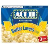 NEW (78g x9) 3pk Act II Microwave Gourmet Popcorn