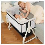 New $169 Baby Bassinet, Bedside Sleeper (Black)