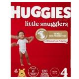New $64 Huggies Little Snugglers Diapers, Size 4