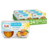 SEALED 24 Cups Dole Diced Peaches in Water