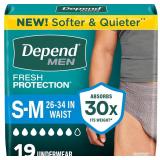SEALED $46 Depend FIT-FLEX Underwear, Men,
