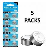 NEW $30 5 X 10PK AG13/LR44 Button Cell Batteries