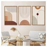New $90 16x24 Framed Art Set 3   Abstract...