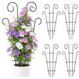 New $60 4 Pack 43' Metal Garden Trellis, Black