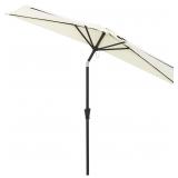 NEW $100 9FT Half Round Patio Umbrella w/Tilt