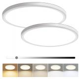 NEW $75 (15.8')  2pk Flush Mount Ceiling Light