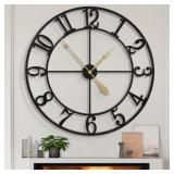 New $160 Silent Metal Wall Clock 32
