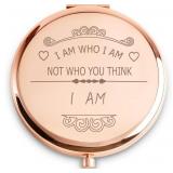 NEW $31 Engraved Compact Mirror 'I am Who I Am..'