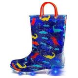 NEW $40 (Sz2) Kids Light-Up Rain Boots w/Handles
