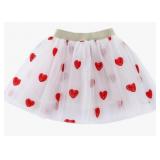 NEW (M) Girls Tulle Tutu w/Hearts