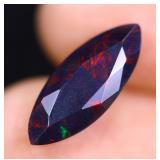 $3,200 App 1.6 ct Cert. Black Opal gemstone
