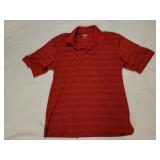 (M) Men's Kirkland Polo Shirt Red Stripe
