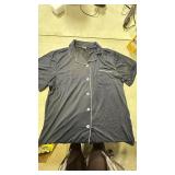 Dark blue pajamas  Button-down, short-sleeved