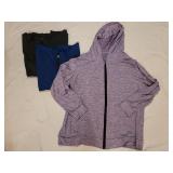 2XL Ladies Lightweght Full Zip Hoodie 3 Pack