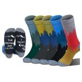 NEW $33 5PK (XL) Men's Hiking Themed Socks