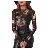 NEW BemorRun Mesh Mock-Neck Long Sleeve Top Small