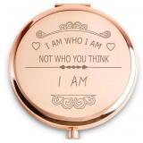 NEW $31 Engraved Compact Mirror 'I am Who I Am..'