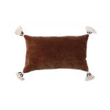 NEW $34 Cotton Velvet Lumbar Pillow w/ Tassels