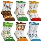 NEW 6PK (5-8Y) Girls Educational Funny Ankle Socks