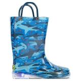 NEW $50 (3) Kids Light-Up Rain Boots w/Handles