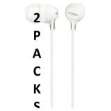 NEW 2PK Sony Wired Silicone Headphones MDR-EX15LP