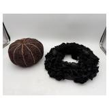 Halloween Pumpkin & Spider Wreath Decor Set
