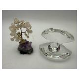 Crystal Shell & Gemstone Tree Decorative Set