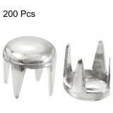 NEW 200PC 4mm Silver Round Dome Spike Studs
